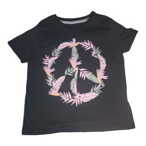 Volcom Girl's Short Sleeve Peace Sign Shirt XXS 4